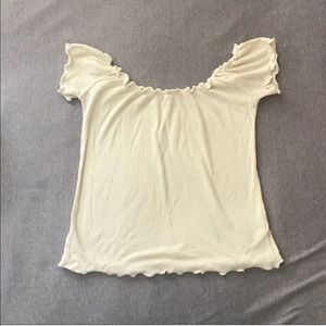 Yellow Off The Shoulder Brandy top